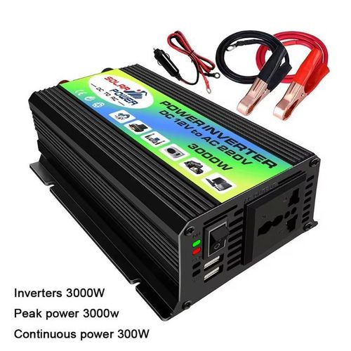 1 (2) Share this product Peaks 3000W DC12V-AC220V Modified Sine Wave Inverter- Black